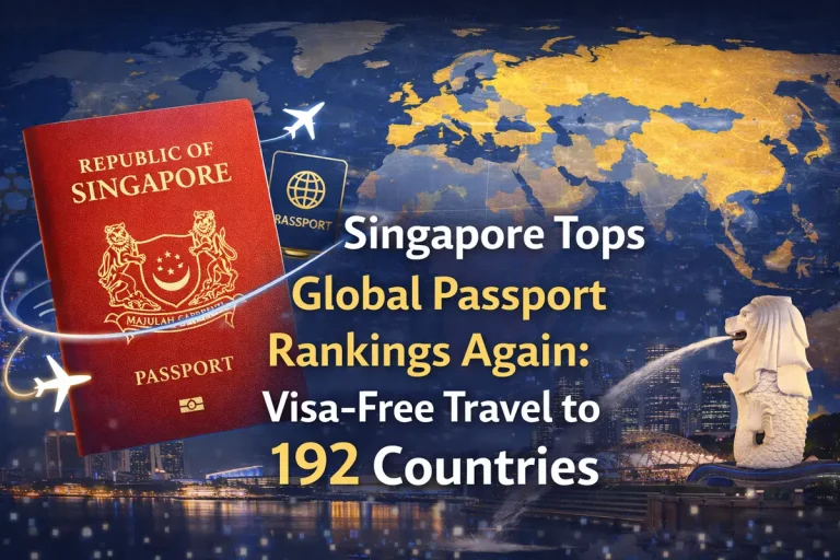 Singapore Tops Global Passport Rankings Again: Visa-Free Travel to 192 Countries